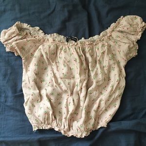 Brandy Melville floral crop top